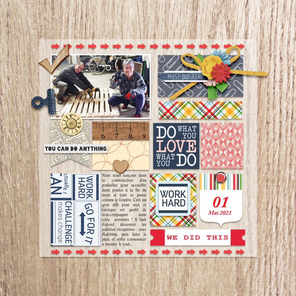 digital scrapbook layout