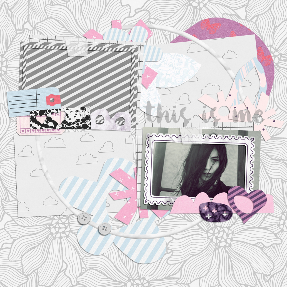 spring digital scrapbooking layout