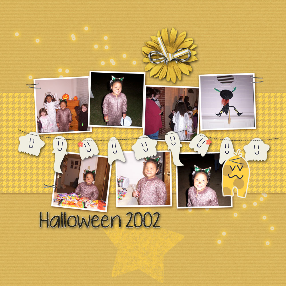 halloween digital scrapbooking layout