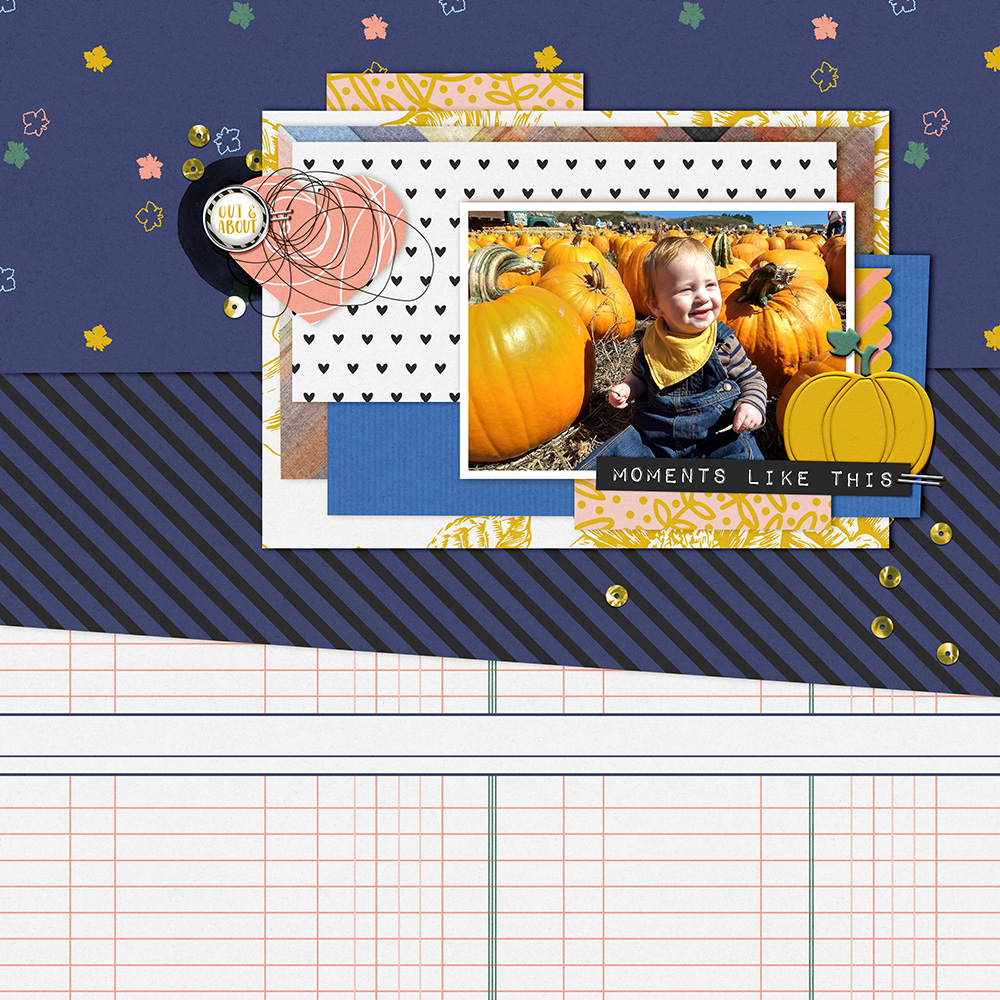 halloween digital scrapbooking layout