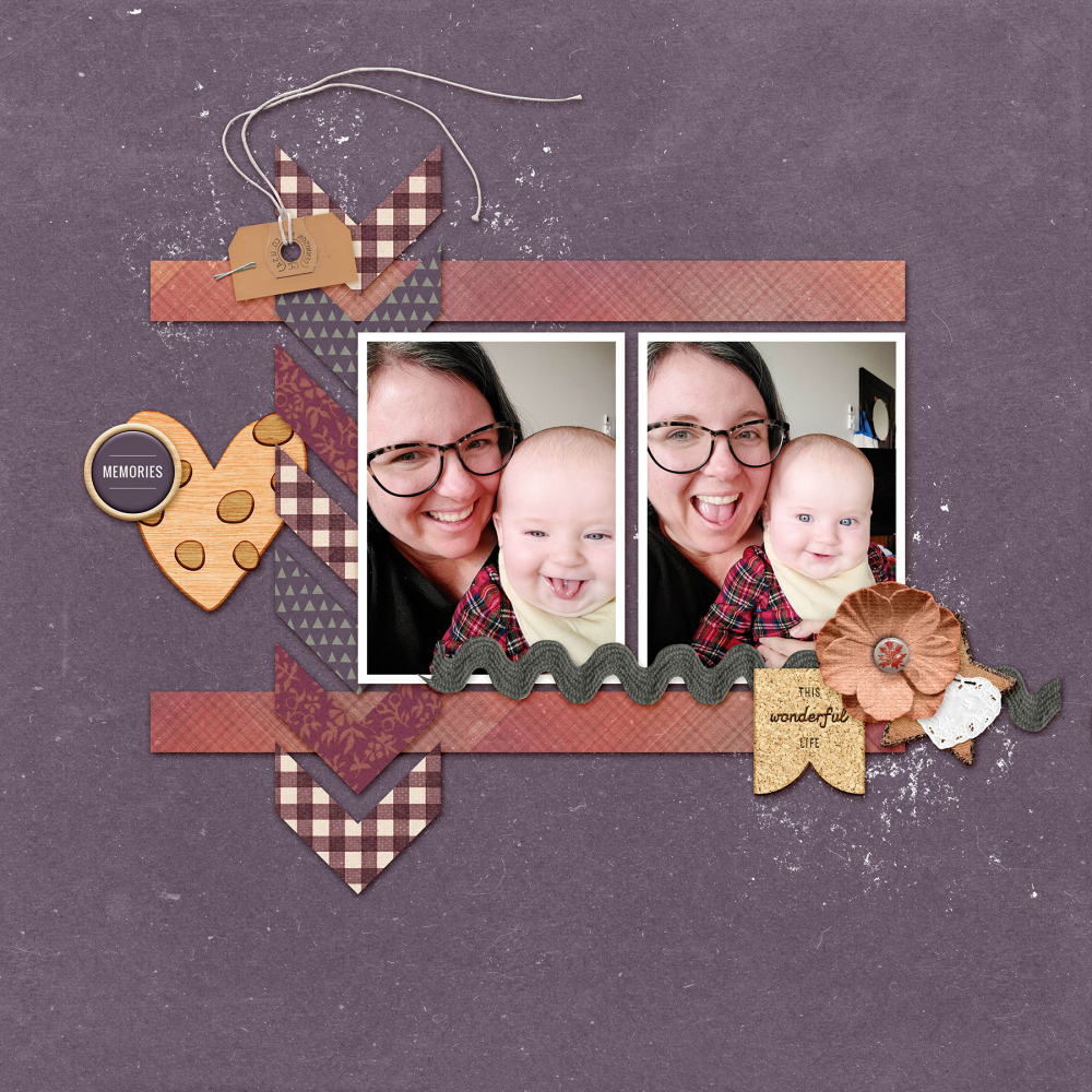 digital scrapbook layout