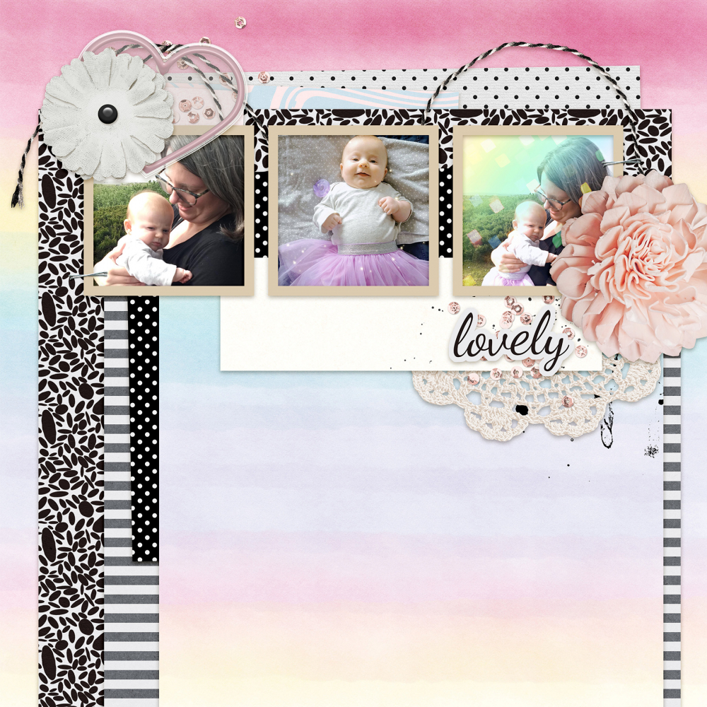 baby digital scrapbook layout