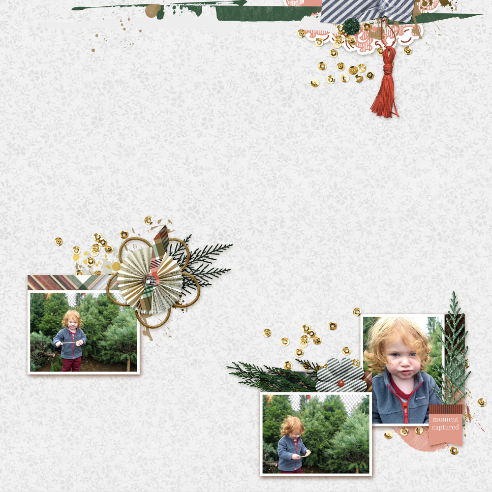 christmas digital scrapbooking layout