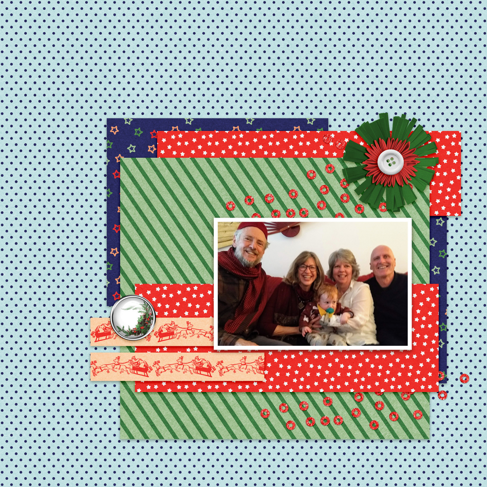 christmas digital scrapbooking layout