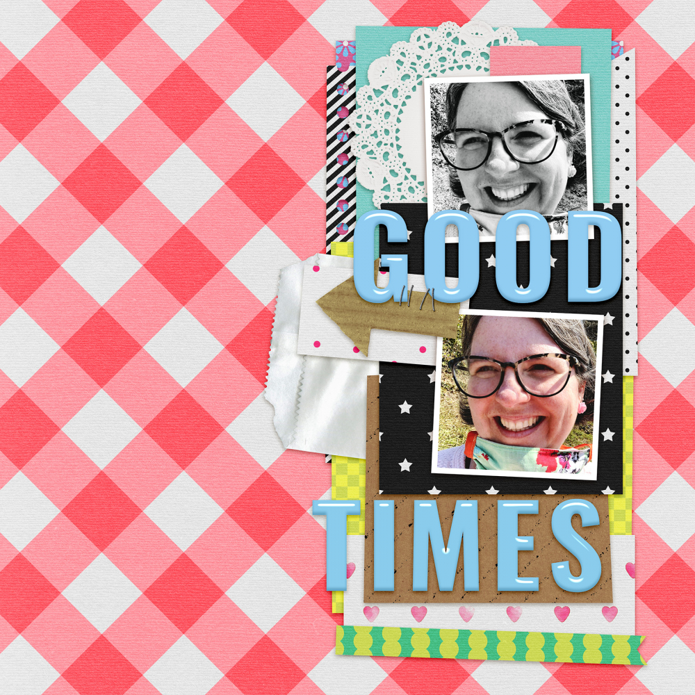 bright and fun digital scrapbooking layouts