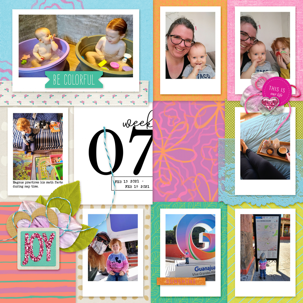 great pocket style digital scrapbooking layout