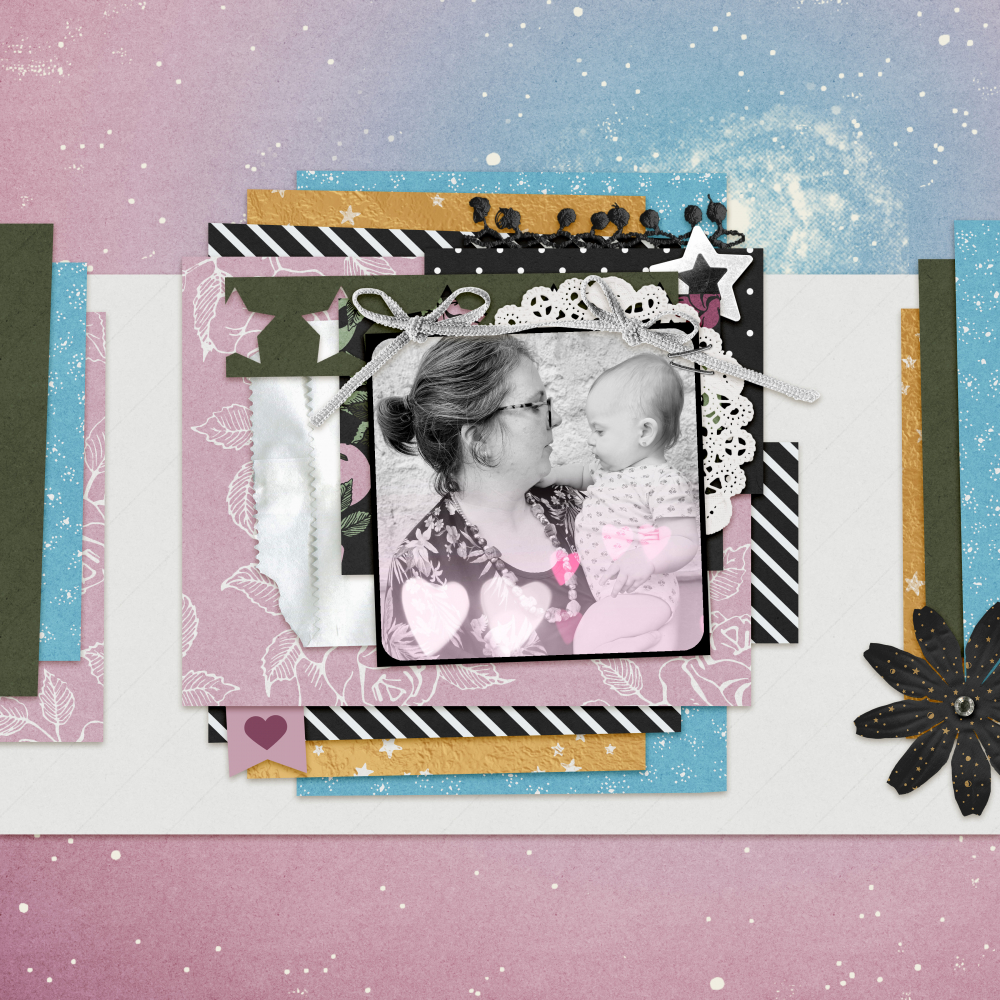 digital scrapbook layout