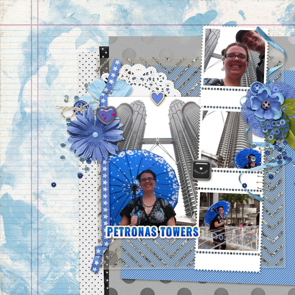 travel digital scrapbook page