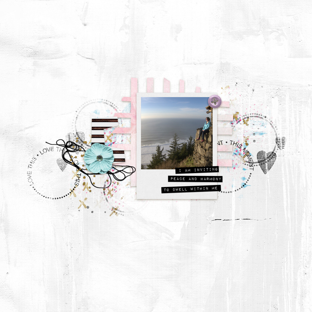 digital scrapbook layout