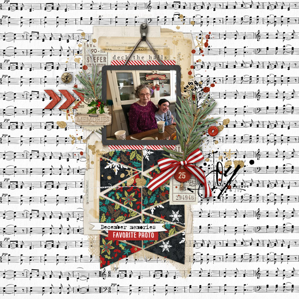 christmas digital scrapbooking layout