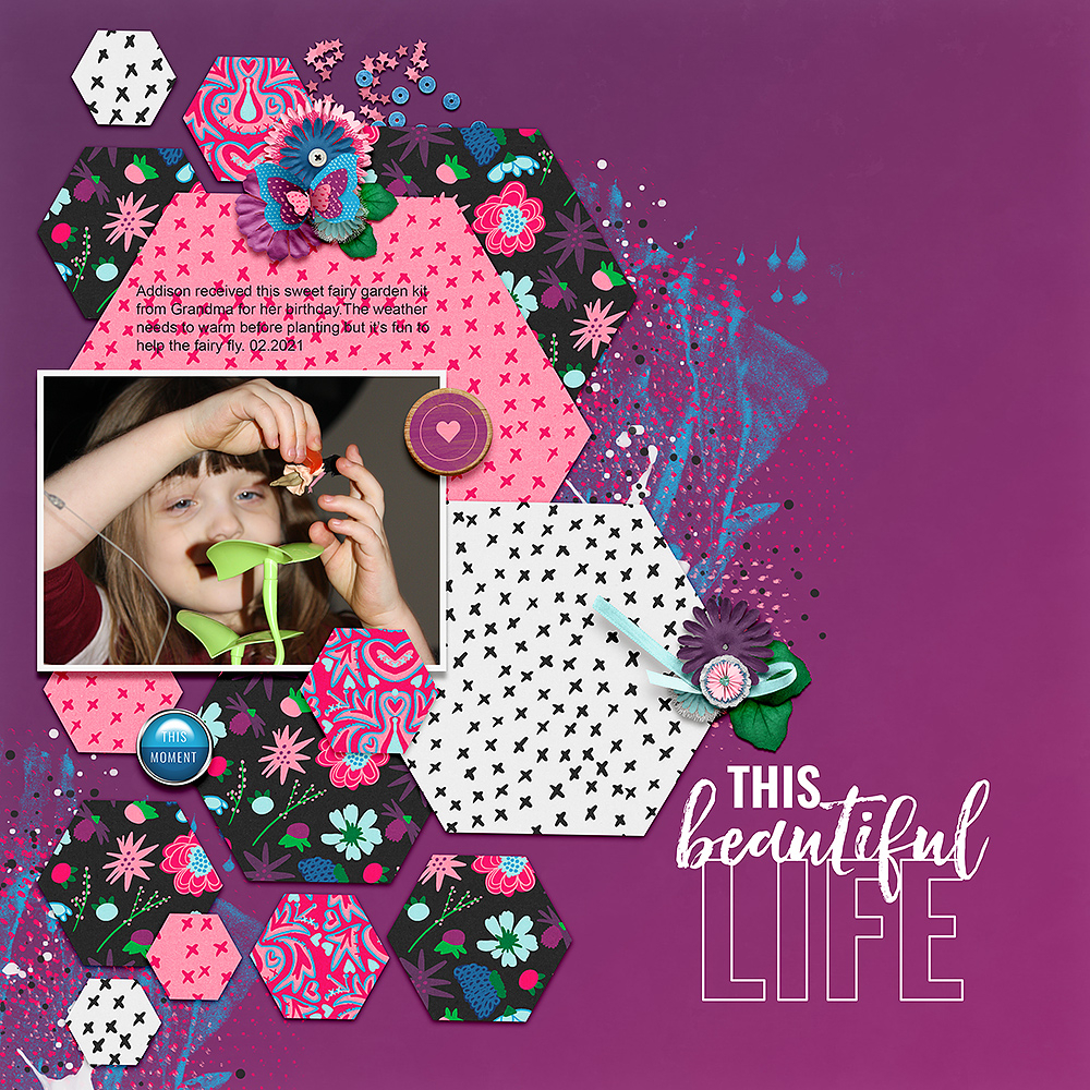 digital scrapbook layout