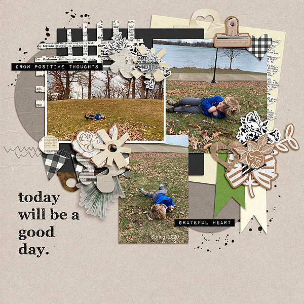 digital collage scrapbook layout