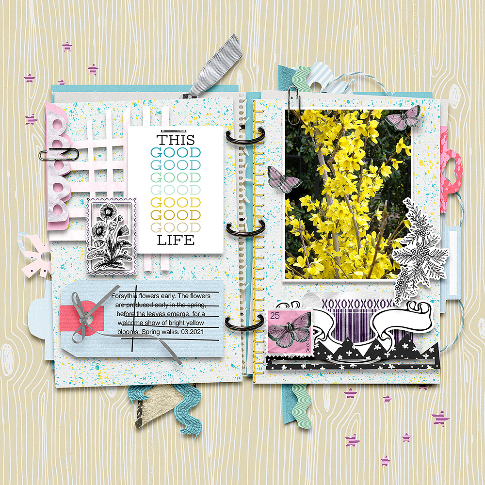 digital scrapbook layout