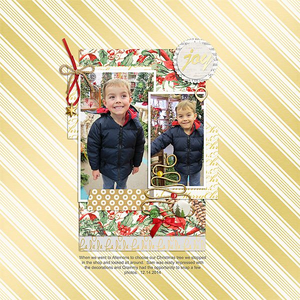 christmas digital scrapbooking layout