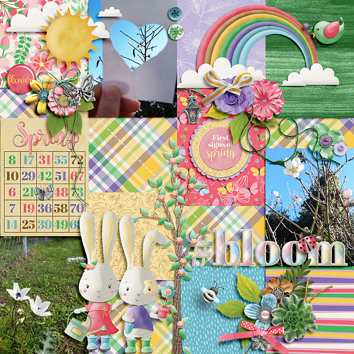 pocket digital scrapbook layout