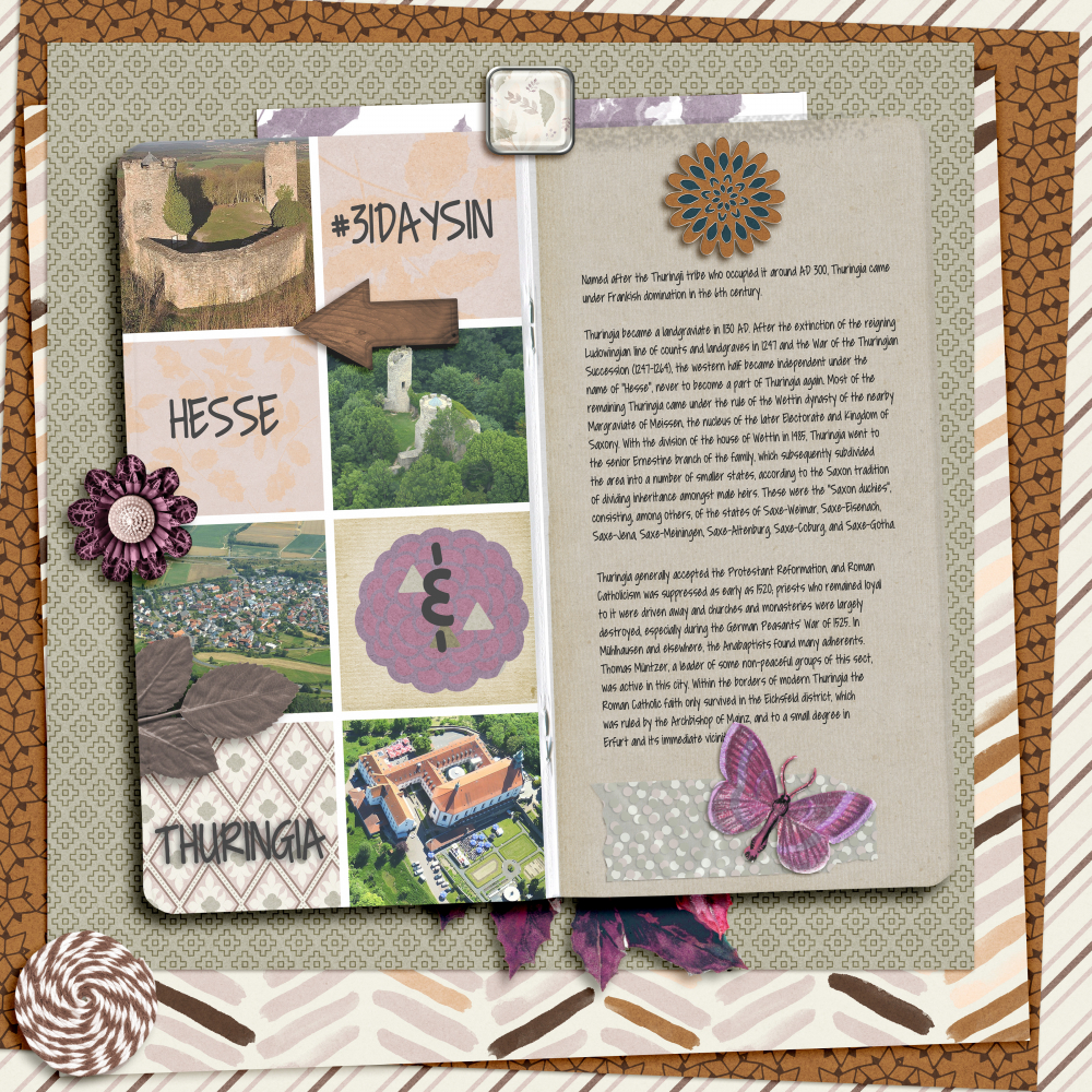 autumn digital scrapbooking layout