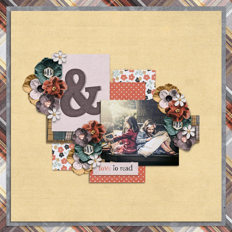 digital scrapbook layout