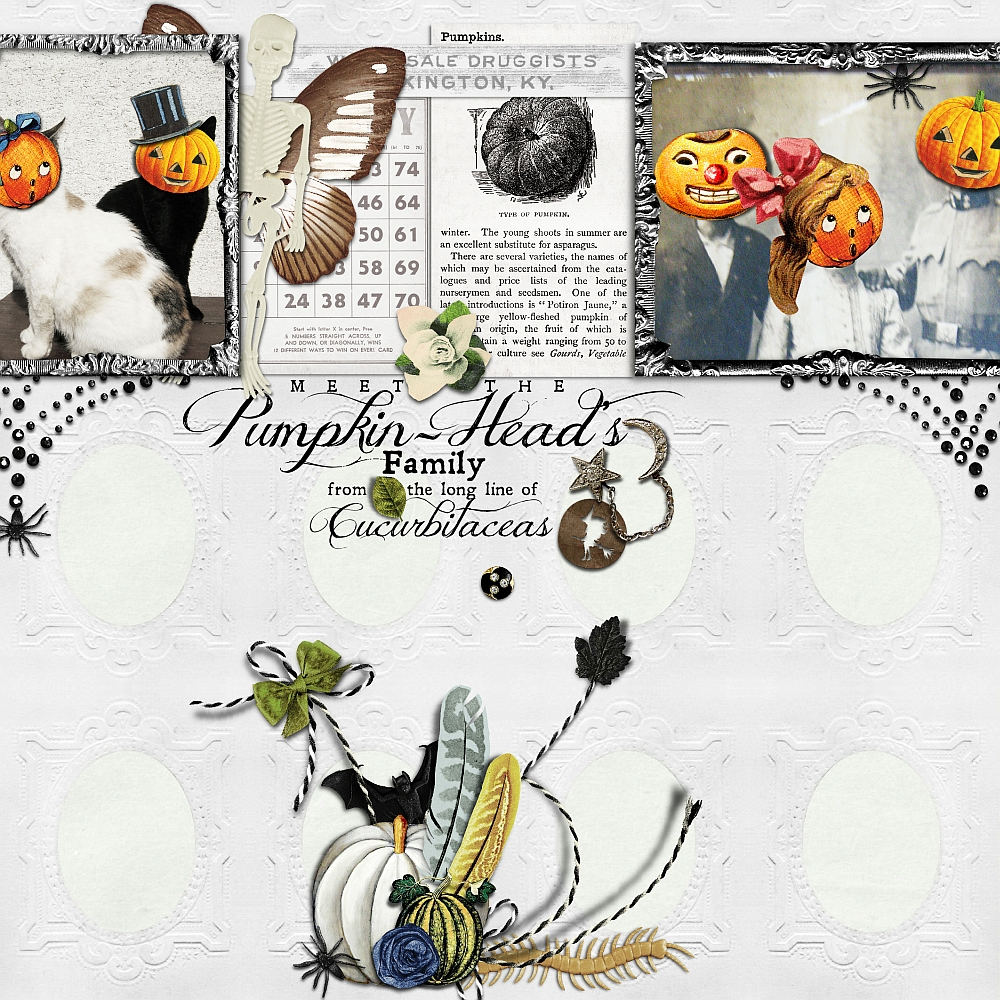 digital scrapbooking Halloween layout