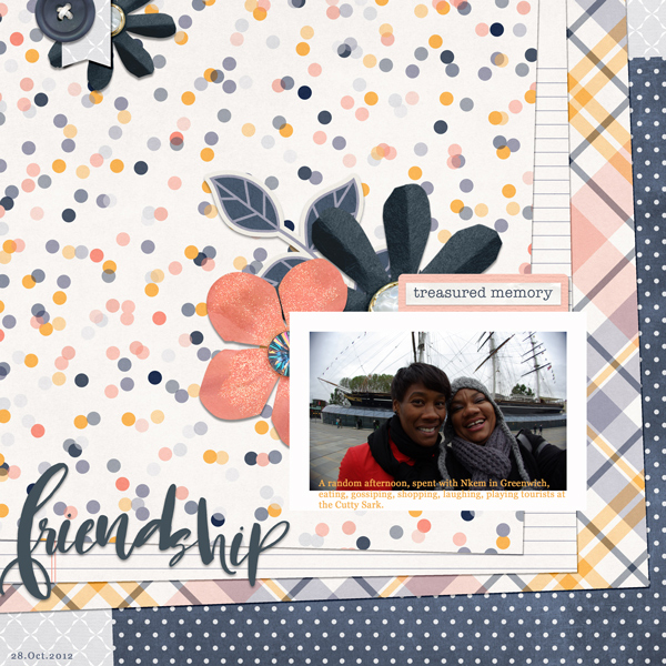 digital scrapbook layout with lots of digital scrapbook papers