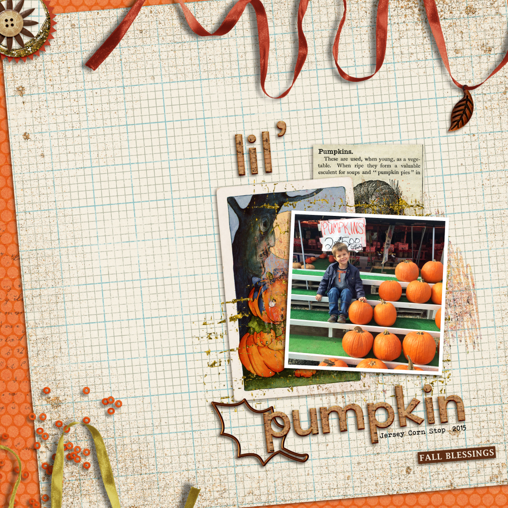 digital scrapbook Halloween layout