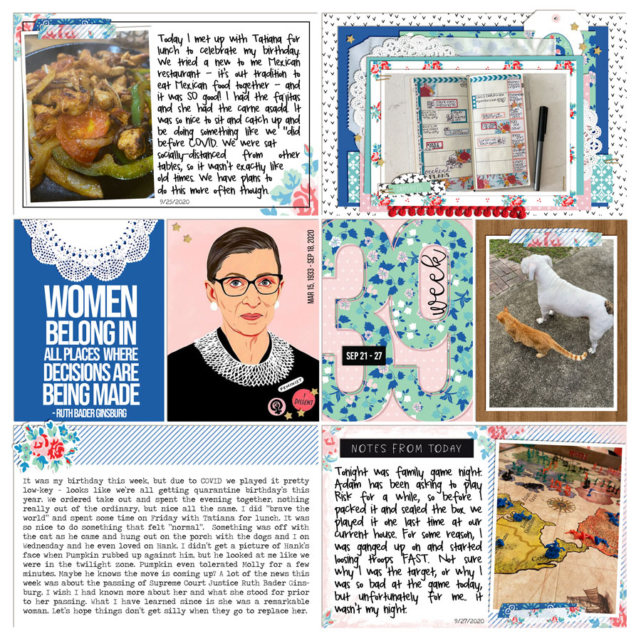 pocket digital scrapbook layout