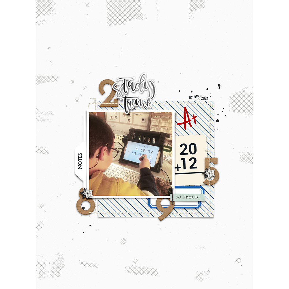 digital scrapbook layout