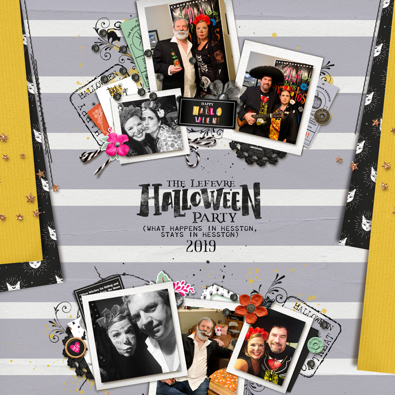 halloween digital scrapbooking layout