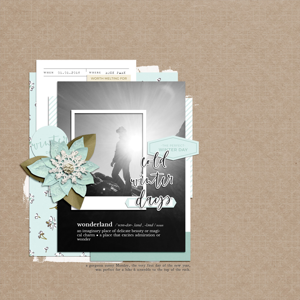 digital scrapbook layout