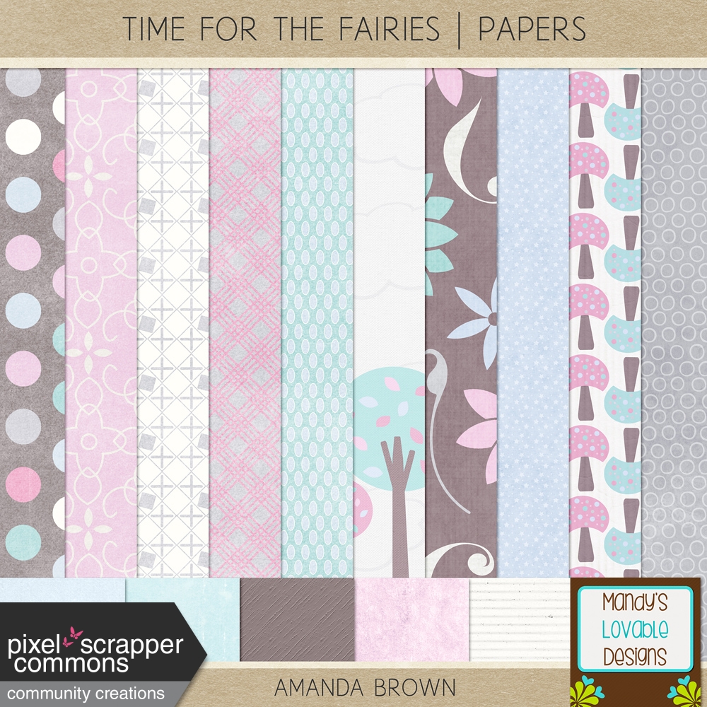 Time for the Fairies Papers by Amanda Lopez graphics kit