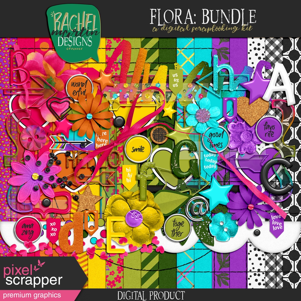 bright and fun digital scrapbooking kits