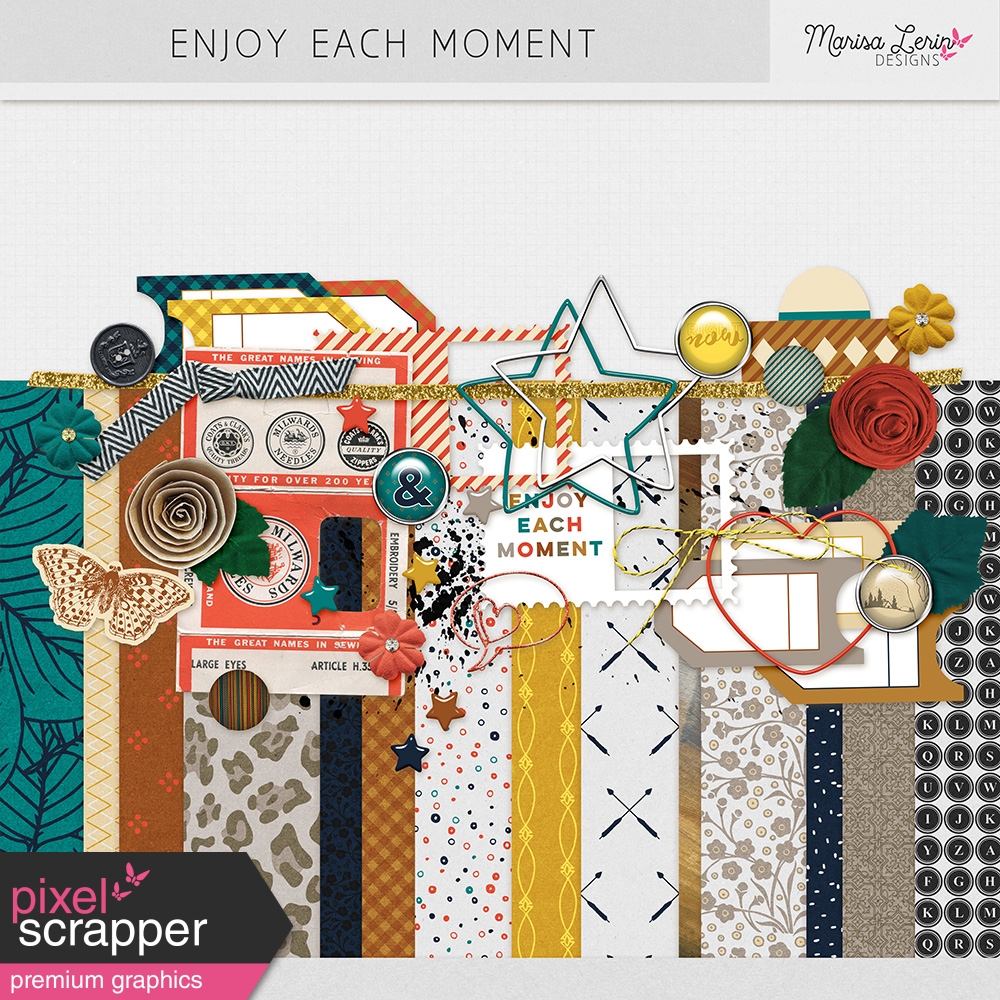 enjoy each moment digital scrapbook kit