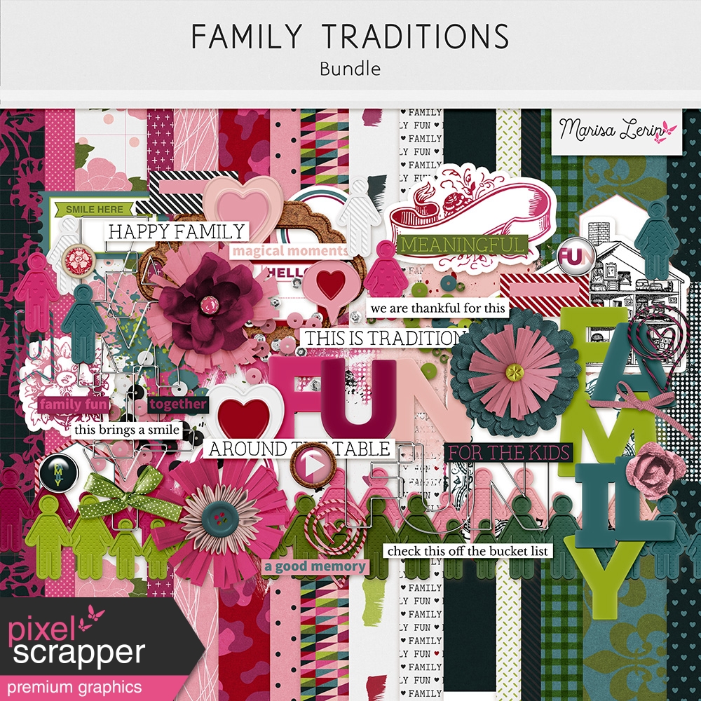 family traditions digital scrapbook kit