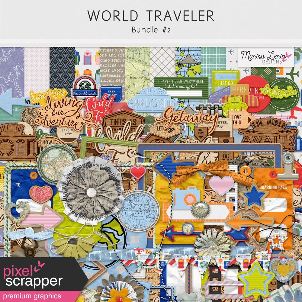 digital scrapbooking travel kits