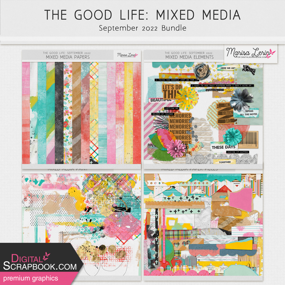 mixed media digital scrapbooking