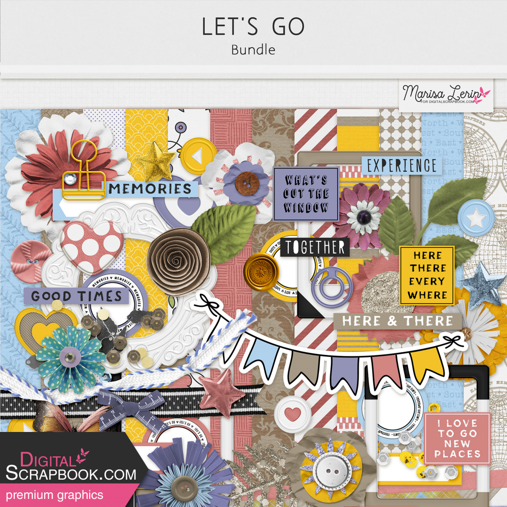 travel digital scrapbooking kits