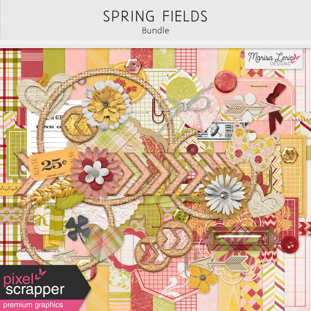 digital scrapbooking spring kits