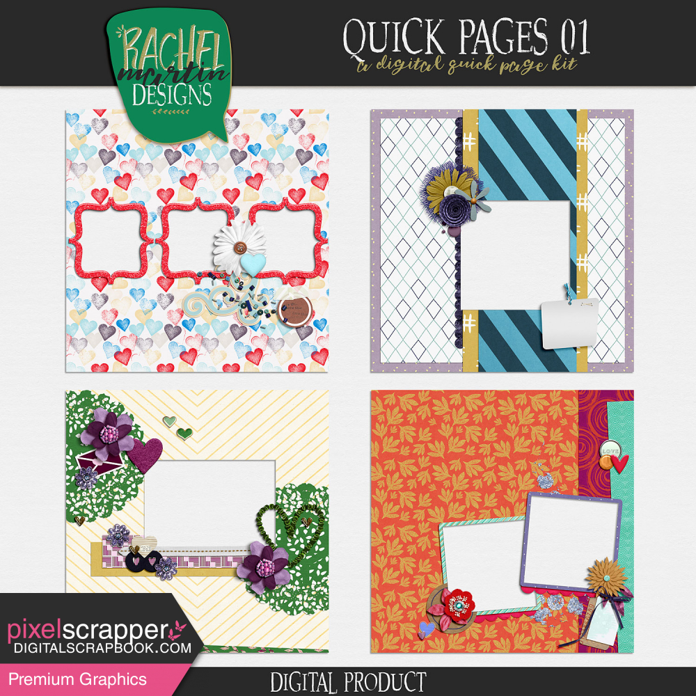 digital scrapbooking quick pages kit