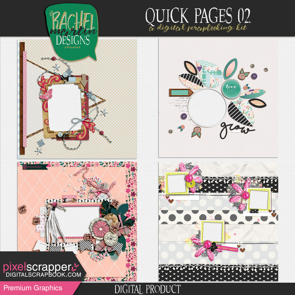 amazing digital scrapbooking quick pages