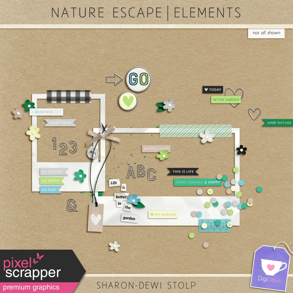 Nature Escape - Elements by Sharon-Dewi Stolp graphics kit ...