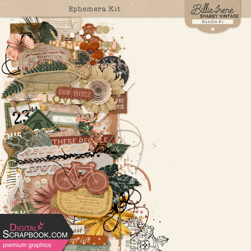 vintage shabby digital scrapbooking ephemera