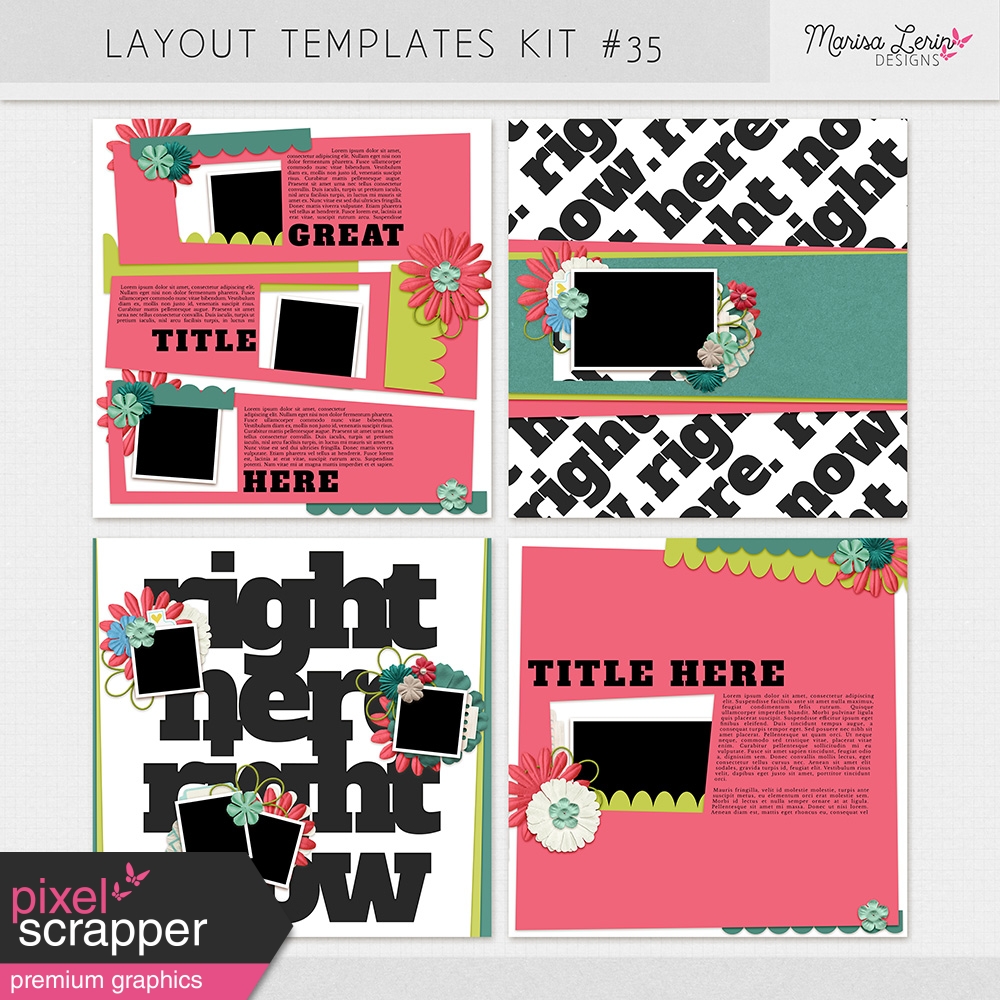Layout Templates Kit 35 by Marisa Lerin graphics kit