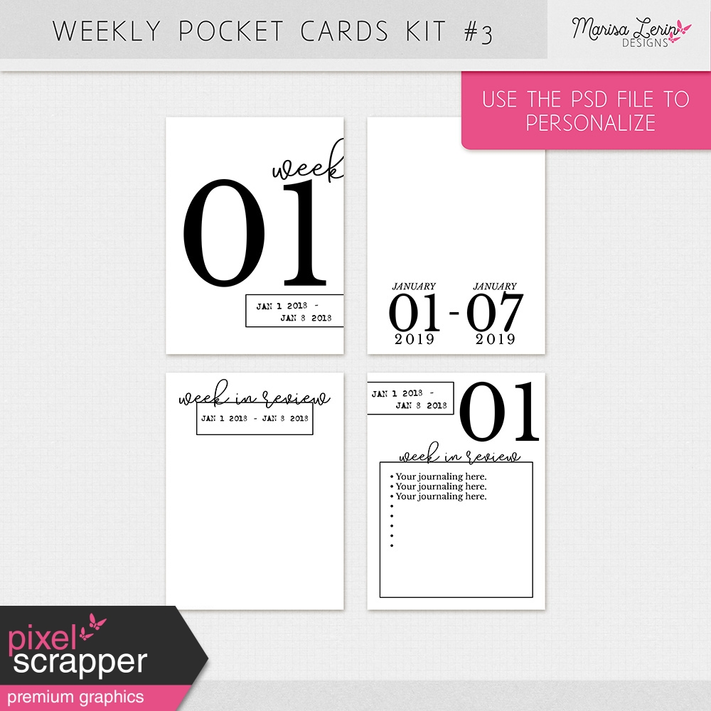 Weekly pocket cards