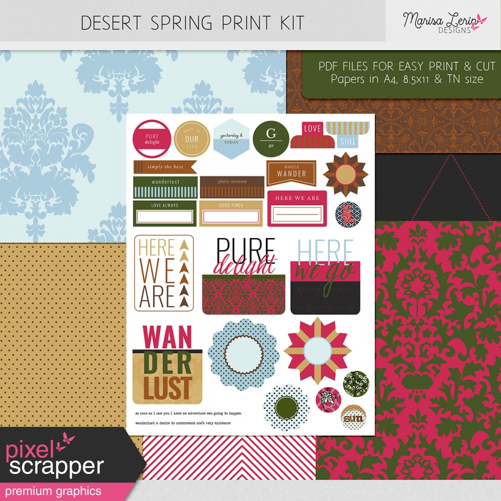 desert spring print kit