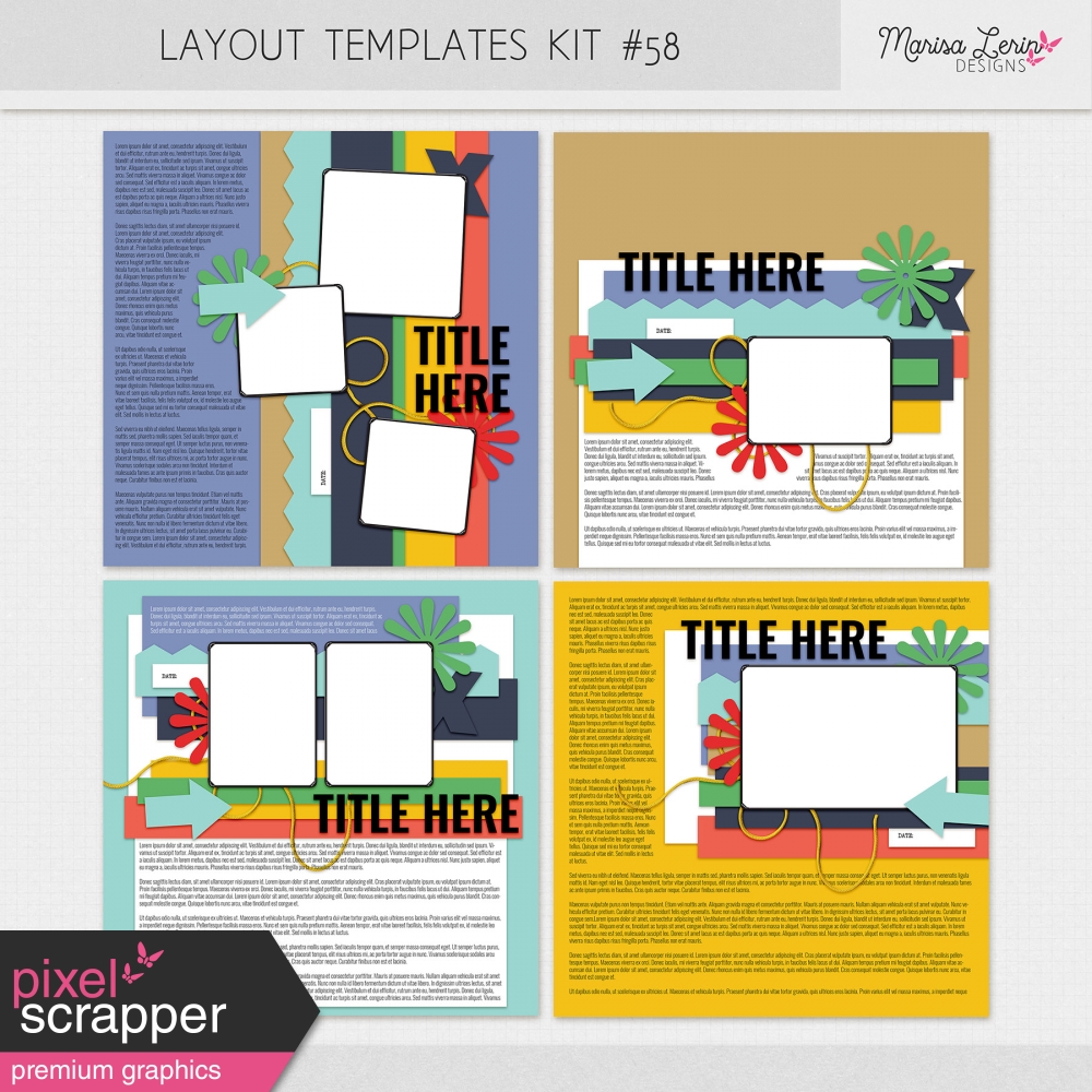 travel layout templates for digital scrapbooking