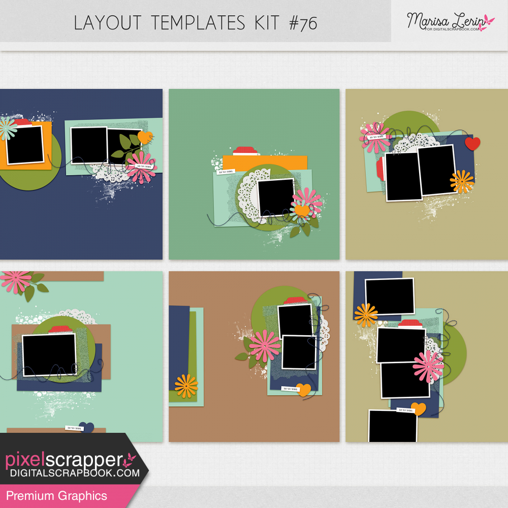 digital scrapbooking layout templates