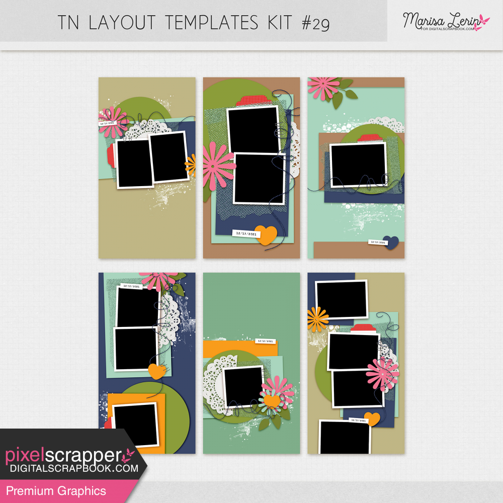 digital scrapbooking layout templates