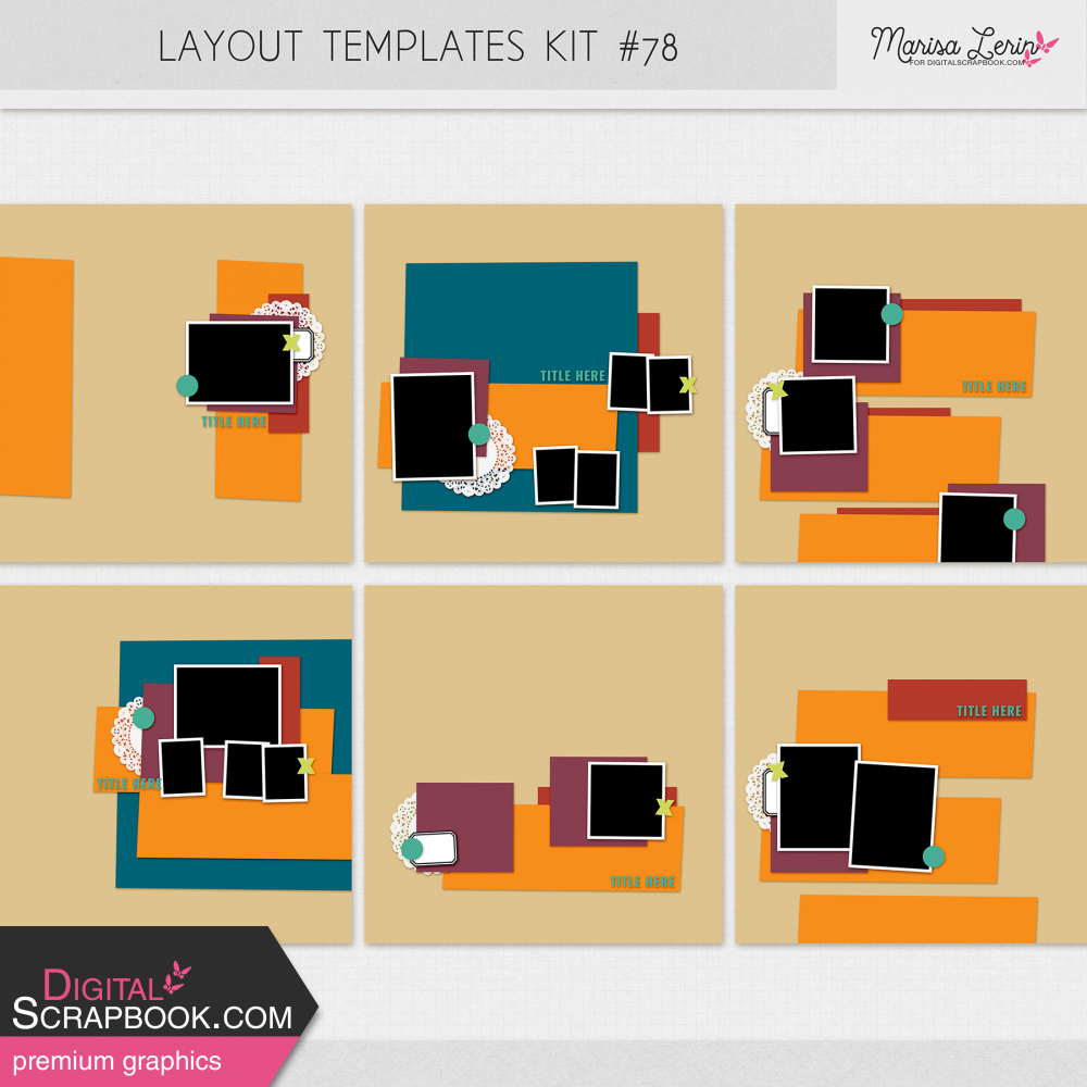 digital scrapbooking layout templates