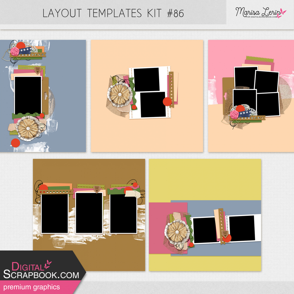 digital scrapbooking layout templates