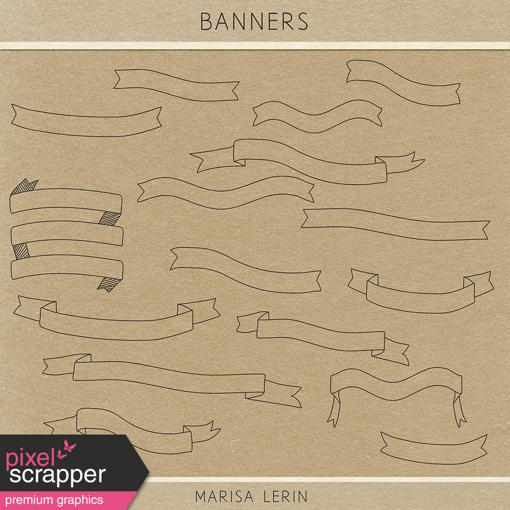 Banner Templates by Marisa Lerin graphics kit | DigitalScrapbook.com ...