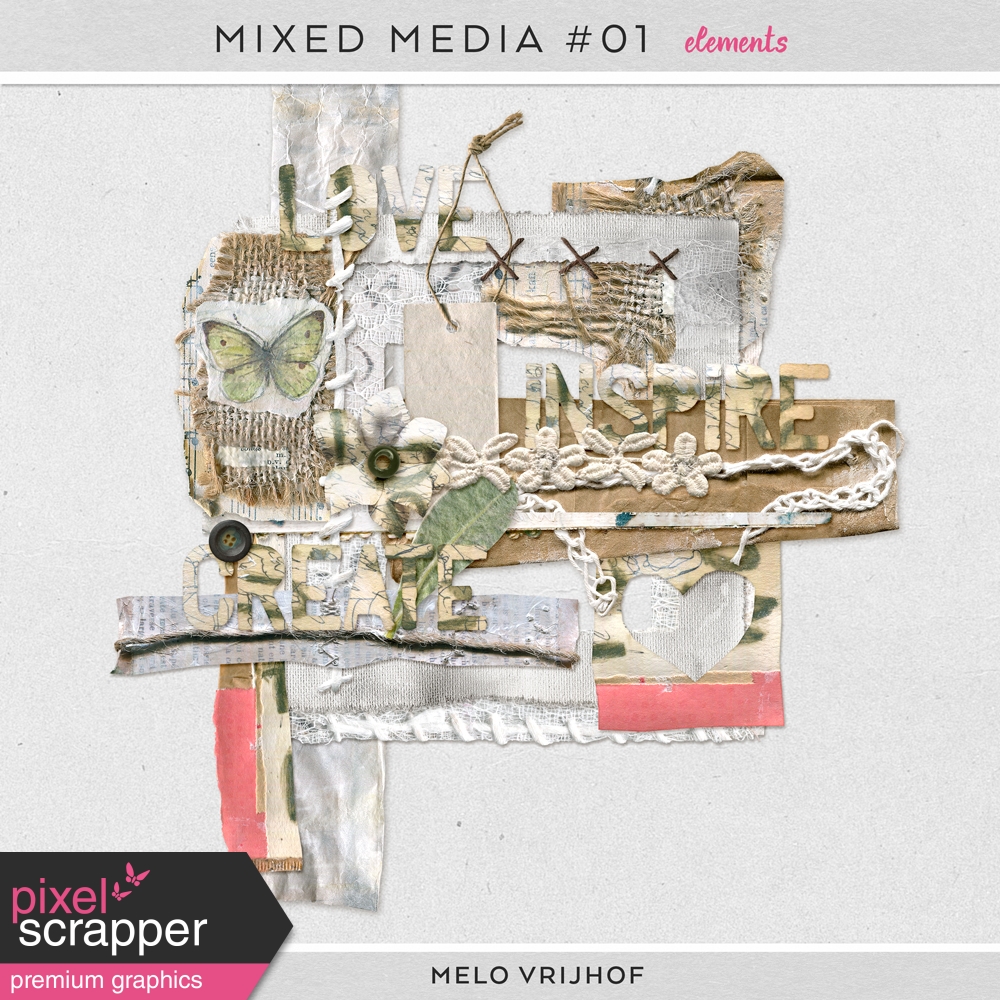 Mixed Media 1 Elements by Melo Vrijhof graphics kit